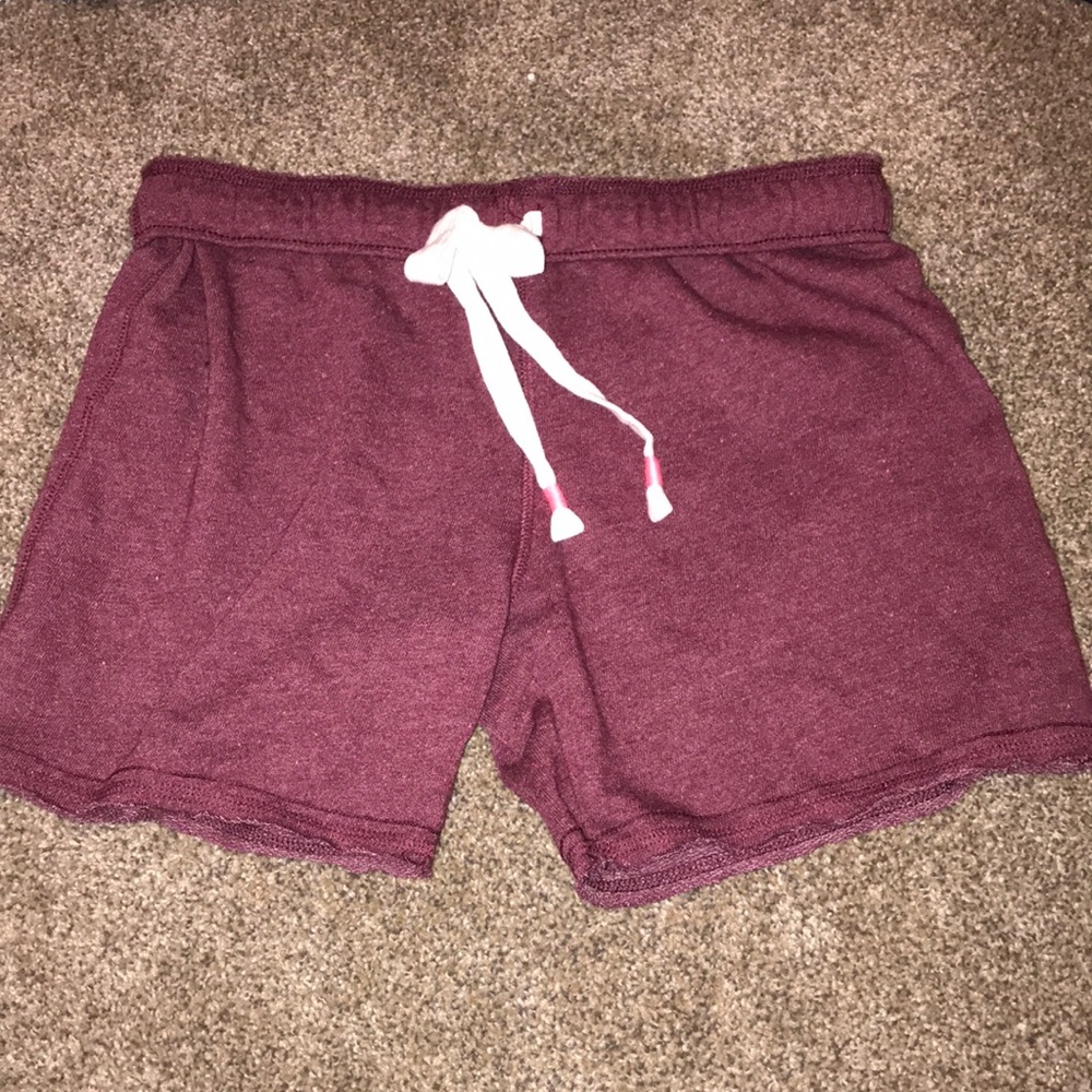 maroon shorts